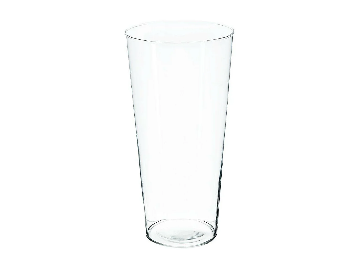 Vase en Verre "Conique" 30cm Transparent