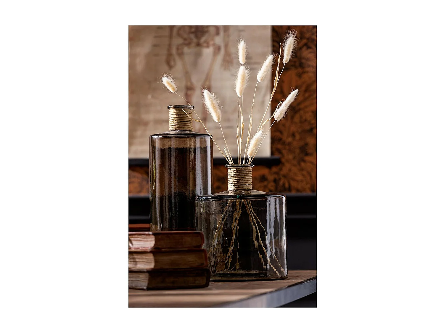 Vase Design en Verre "Safari" 75cm Marron