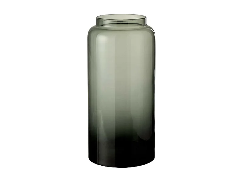 Vase Design en Verre "Droit Long" 40cm Gris