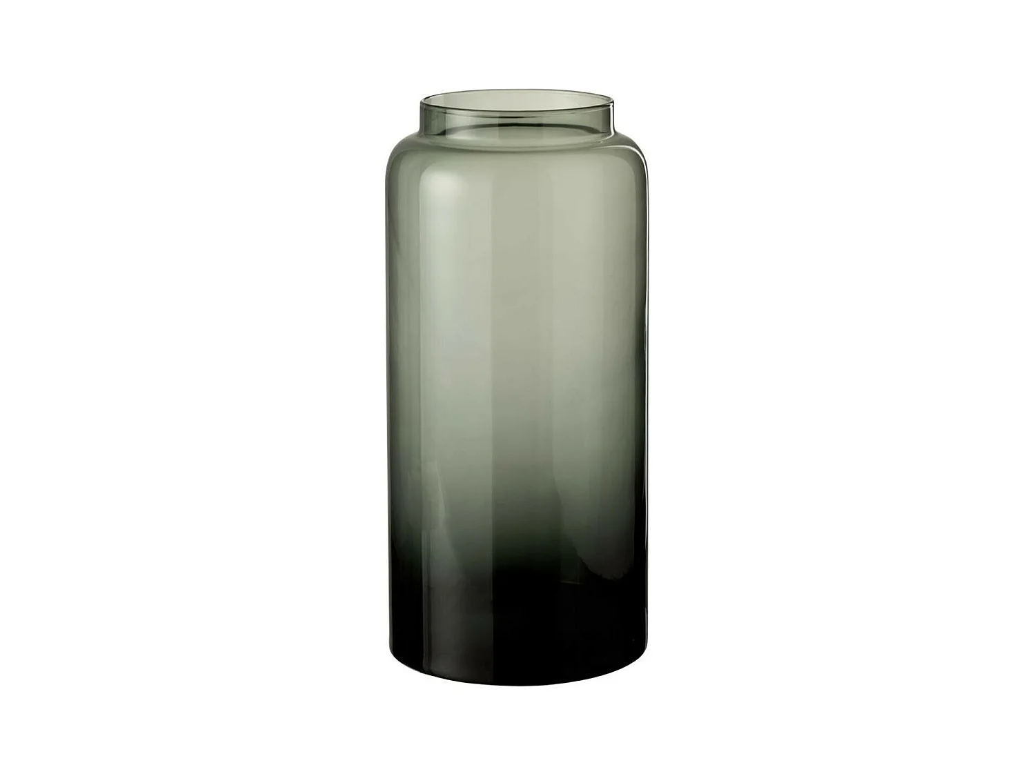 Vase Design en Verre "Droit Long" 40cm Gris