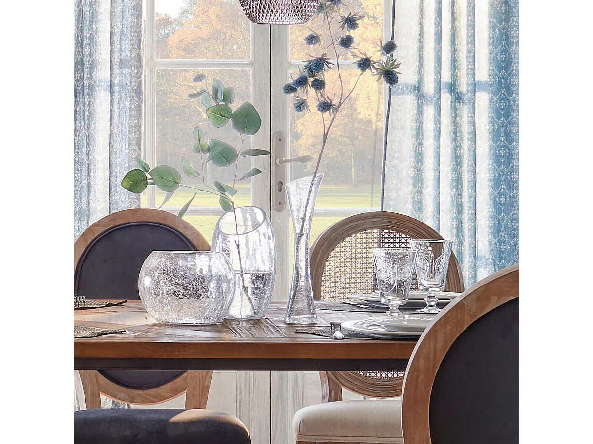 Soliflore Evasé "Craquelé" 30cm Transparent