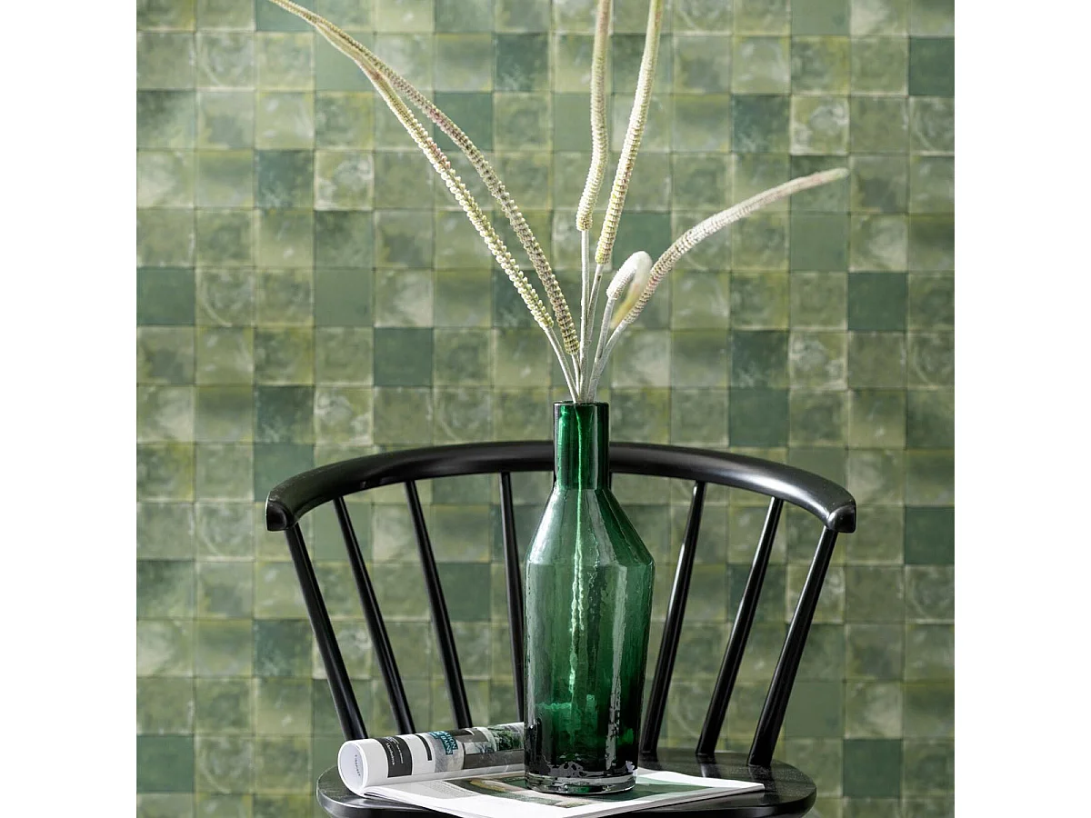 Vase Bouteille en Verre "Sigma" 35cm Vert