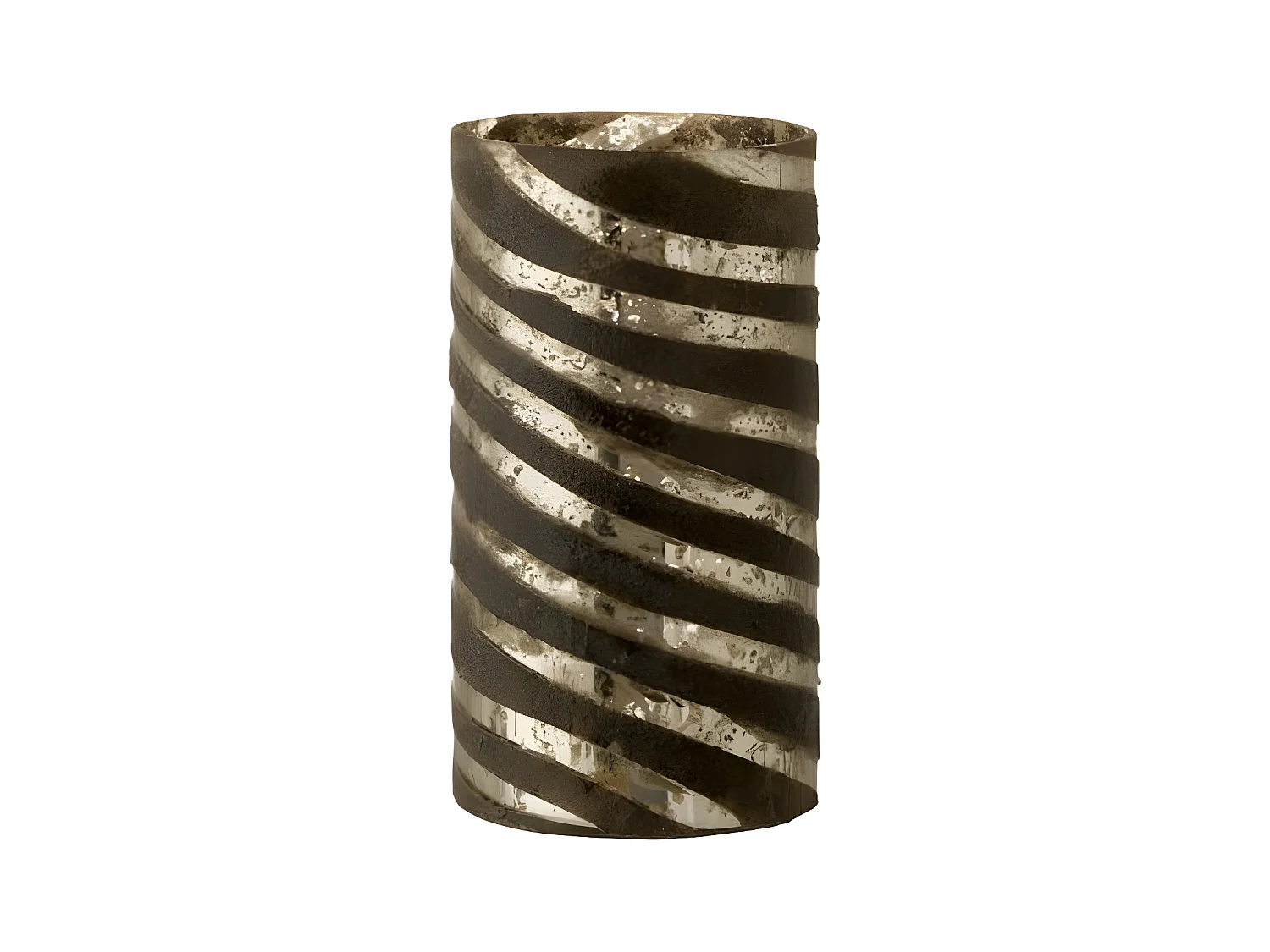 Vase Design en Verre "Lignes" 26cm Argent