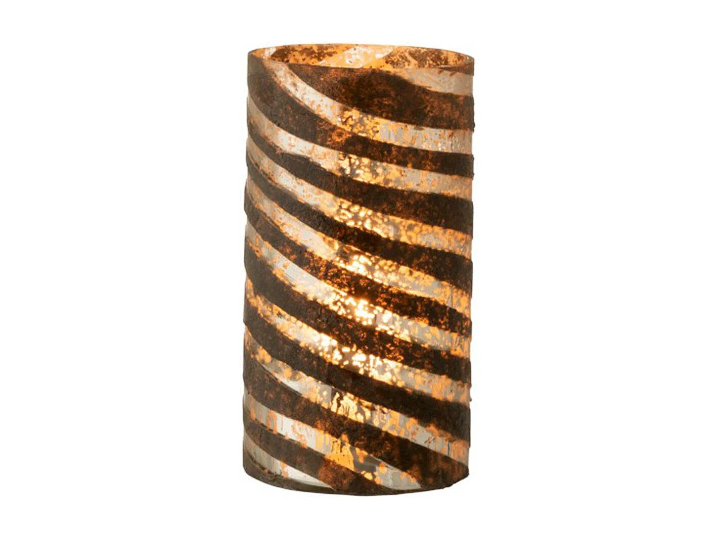 Vase Design en Verre "Lignes" 26cm Argent