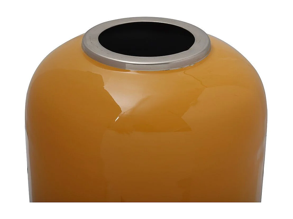 Vase Rond Design "Anita" 45cm Ocre & Argent