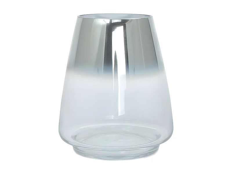 Vase Design en Verre "Saigon" 18cm Argent