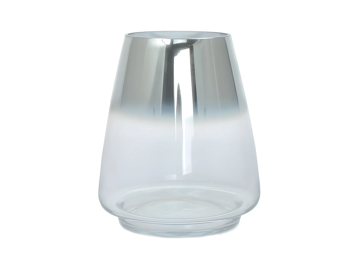 Vase Design en Verre "Saigon" 18cm Argent