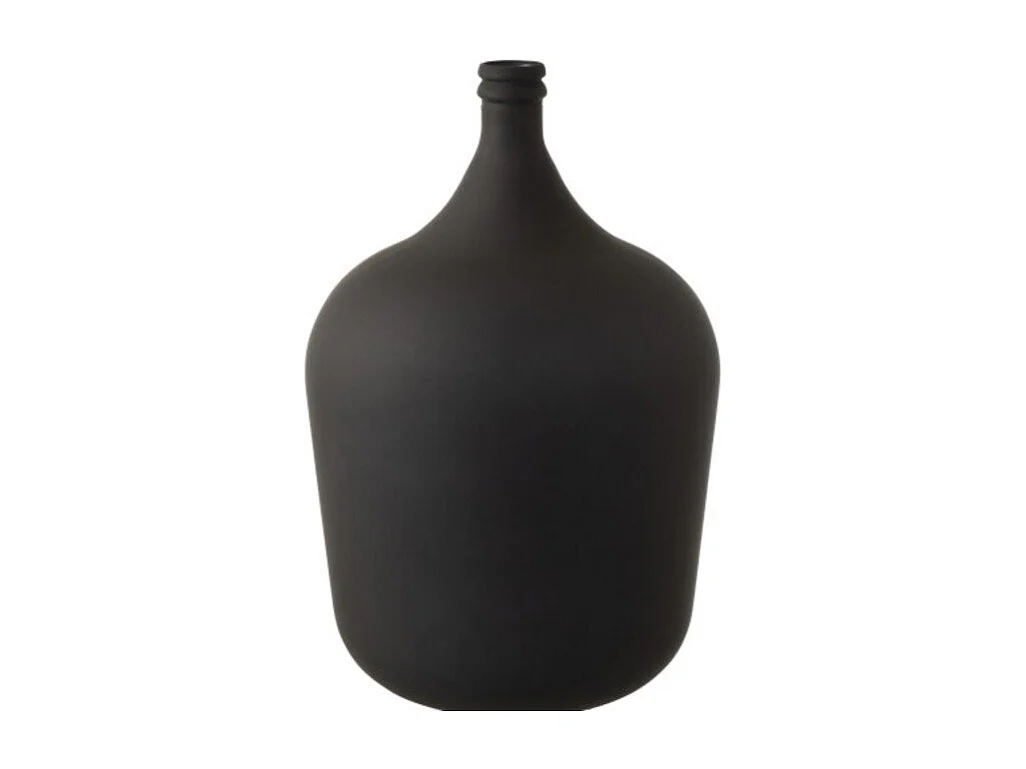 Vase Design en Verre "Gentle" 55cm Noir Mat