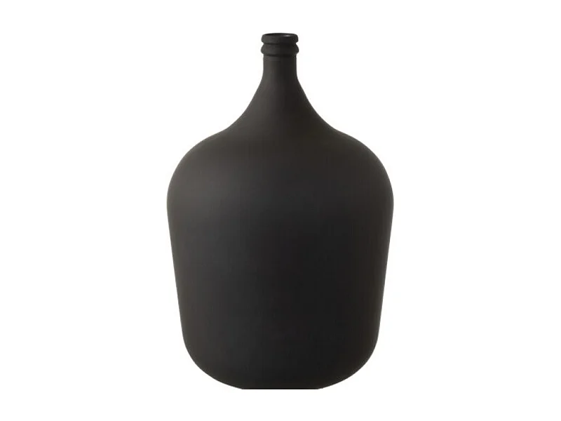 Vase Design en Verre "Gentle" 55cm Noir Mat