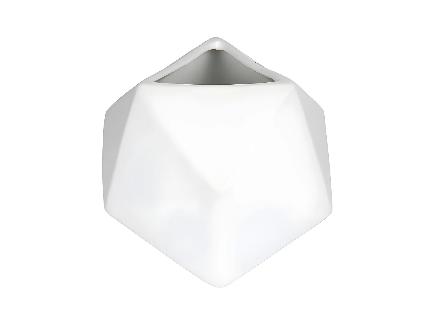 Vase Déco en Céramique "Geometrik" 19cm Blanc