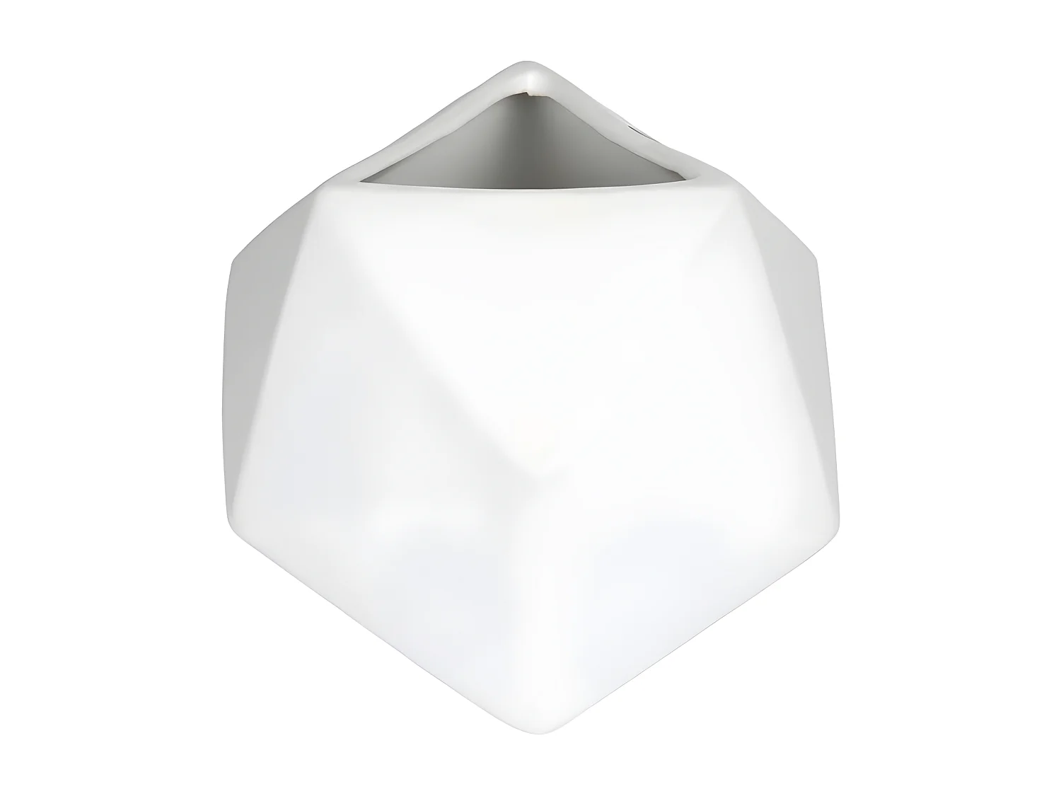 Vase Déco en Céramique "Geometrik" 19cm Blanc