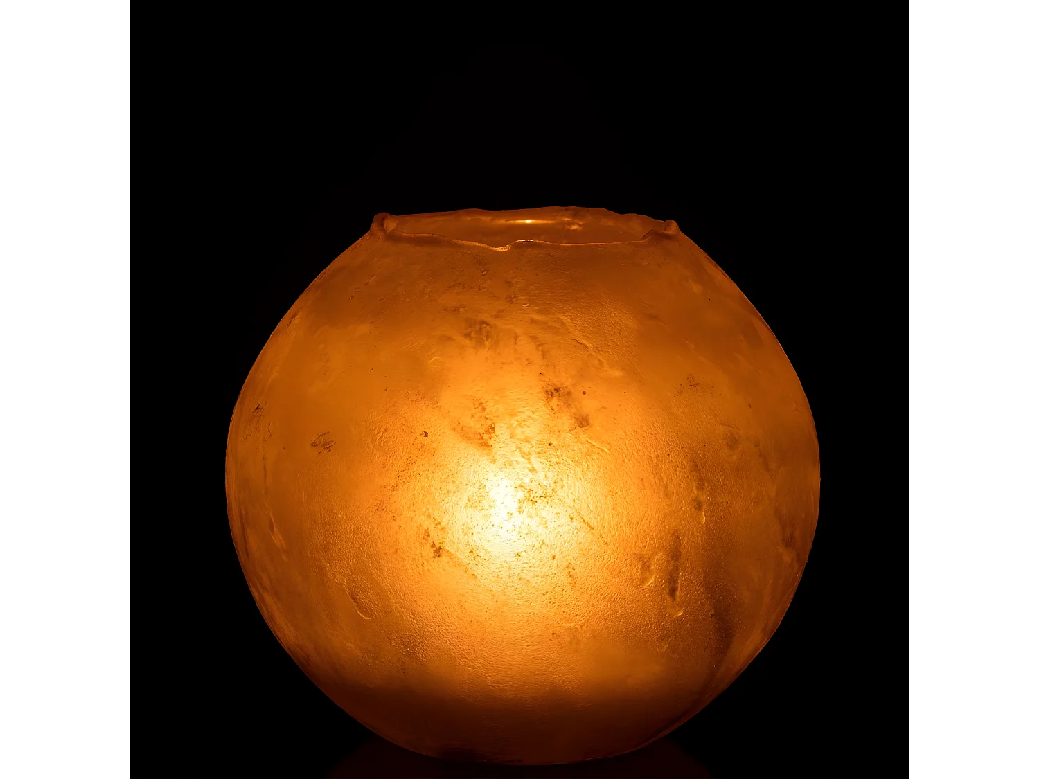 Vase Rond Design en Verre "Soda" 25cm Or