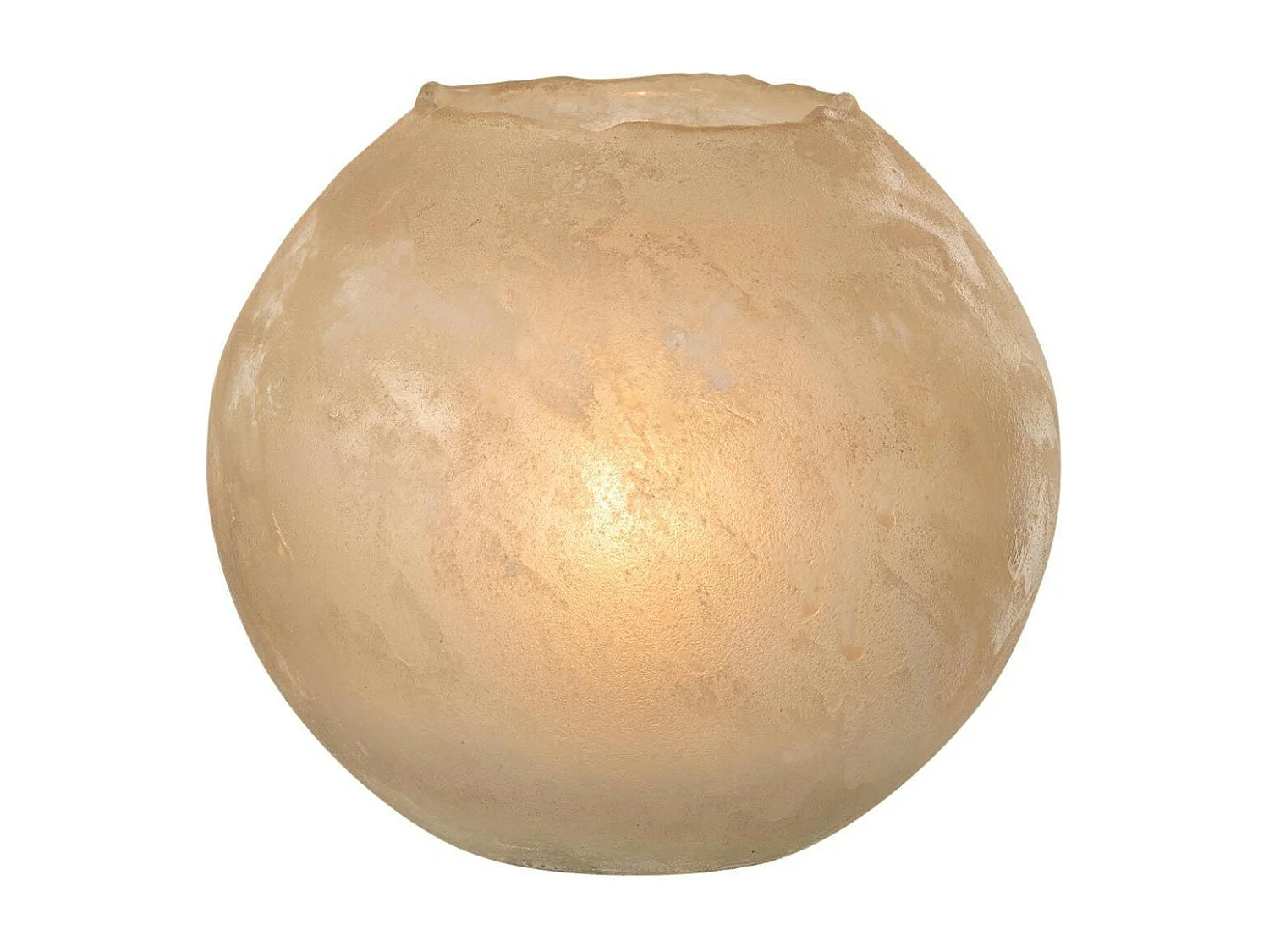 Vase Rond Design en Verre "Soda" 25cm Or