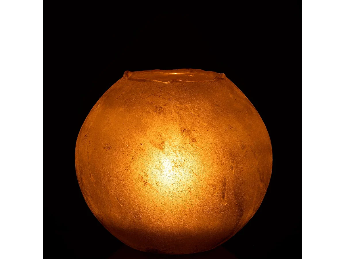 Vase Rond Design en Verre "Soda" 25cm Or