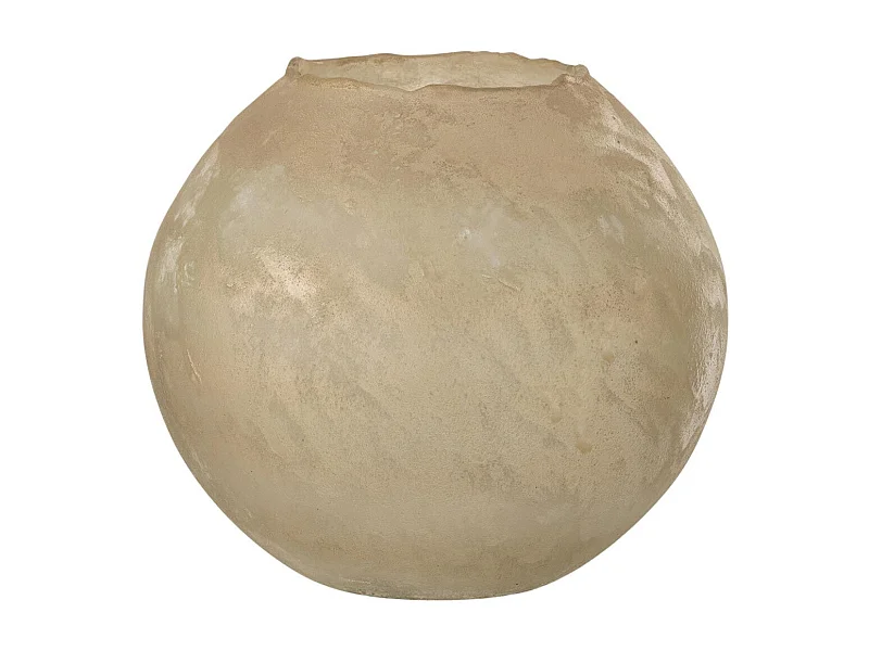 Vase Rond Design en Verre "Soda" 25cm Or