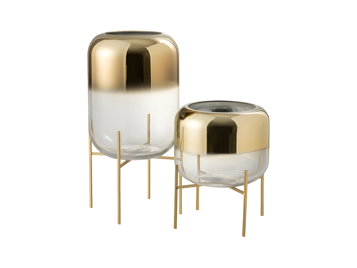 Jarrón de vidrio de 25x25x36 cm