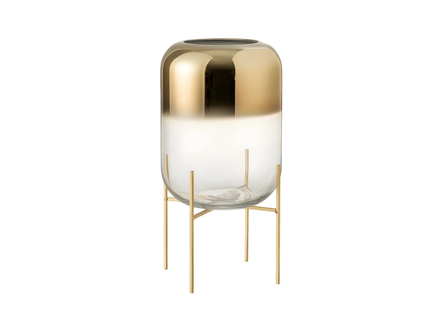 Vase sur Pied Design "Oceanne" 36cm Or