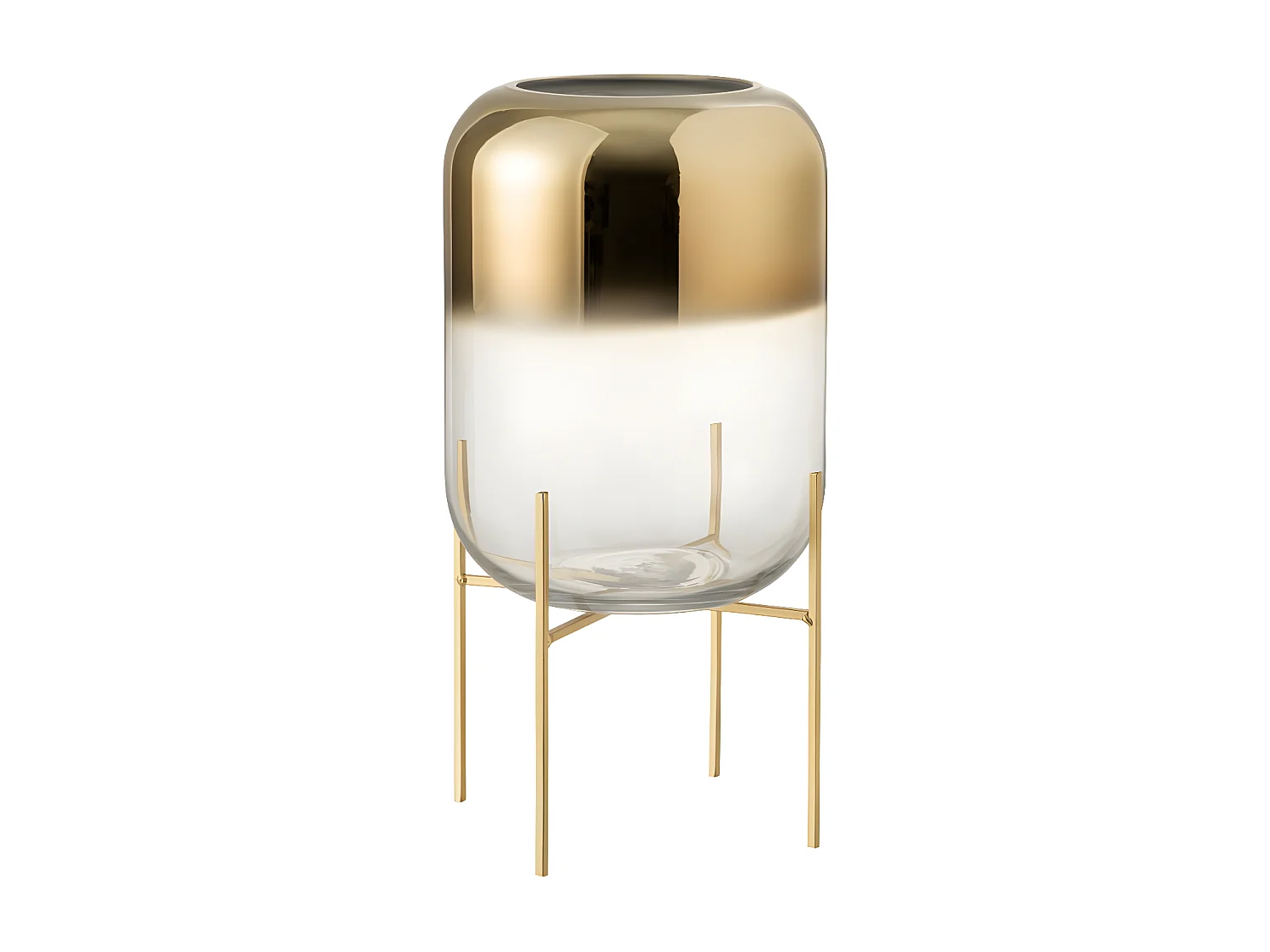 Vase sur Pied Design "Oceanne" 36cm Or