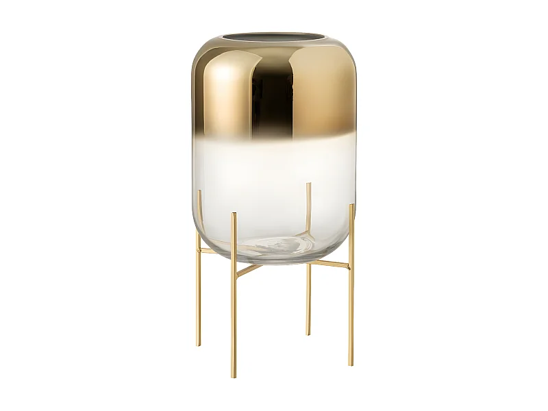 Vaso in vetro oro 25x25x36 cm