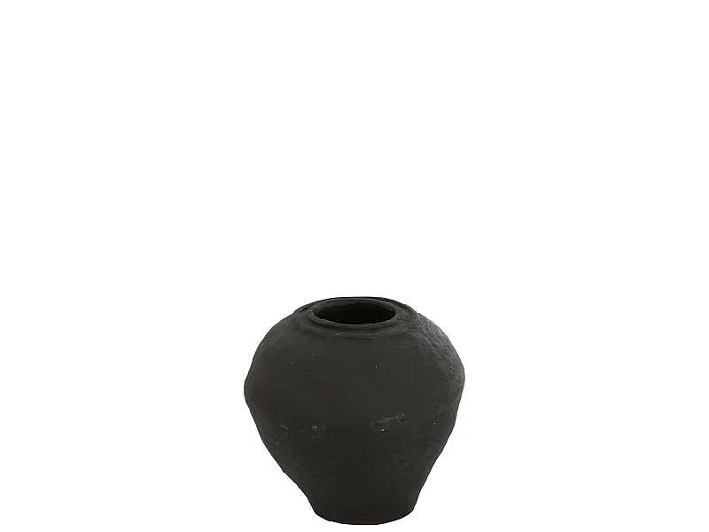 Vase Design "Papier Mâché" 45cm Noir