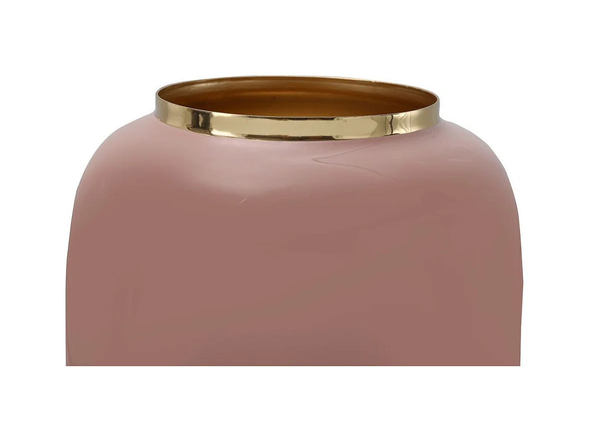 Vase Rond Design "Niklas" 20cm Rose & Or