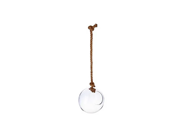 Boule en Verre à Suspendre "Corde" 22cm Transparent