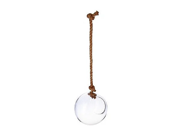 Boule en Verre à Suspendre "Corde" 22cm Transparent