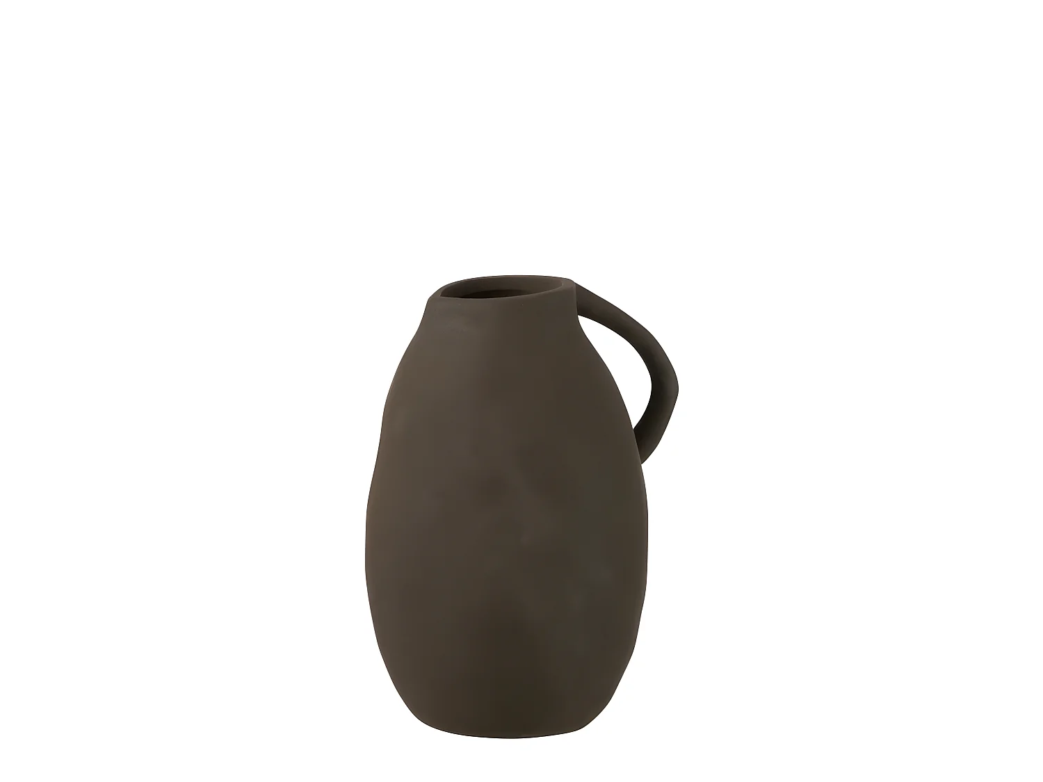 Jarrón de cerámica negro de 17x14x25 cm