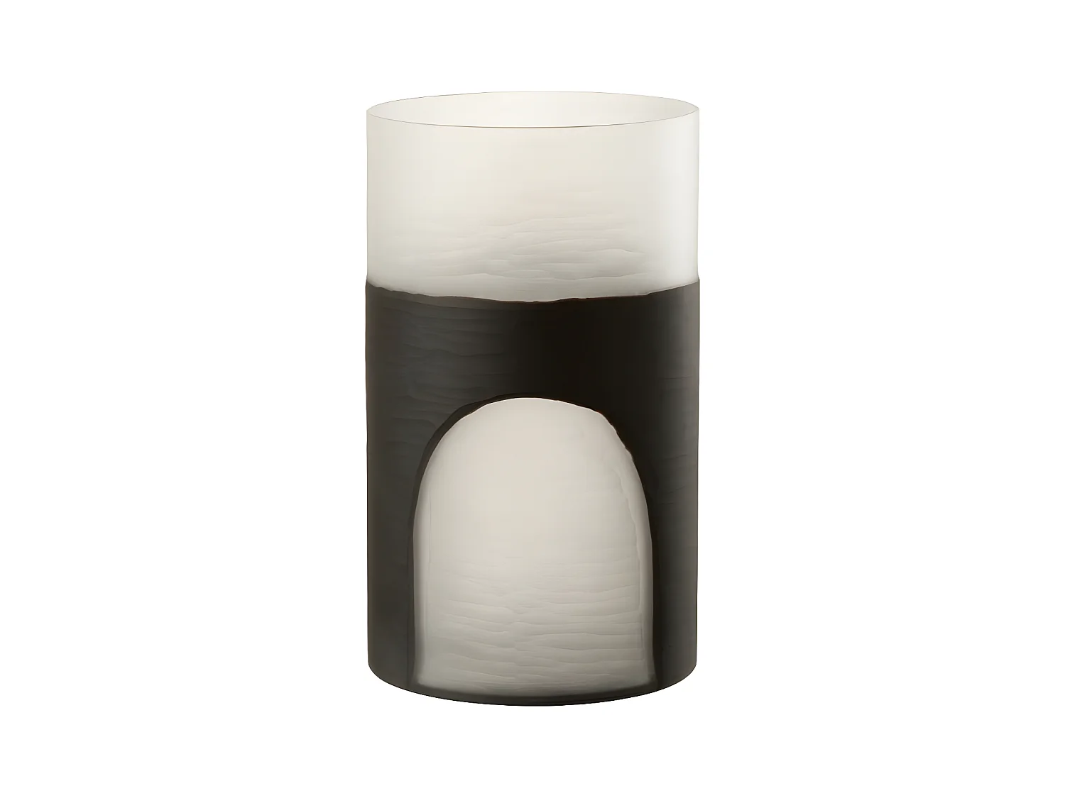 Vase Design "Circulo" 24cm Noir & Transparent