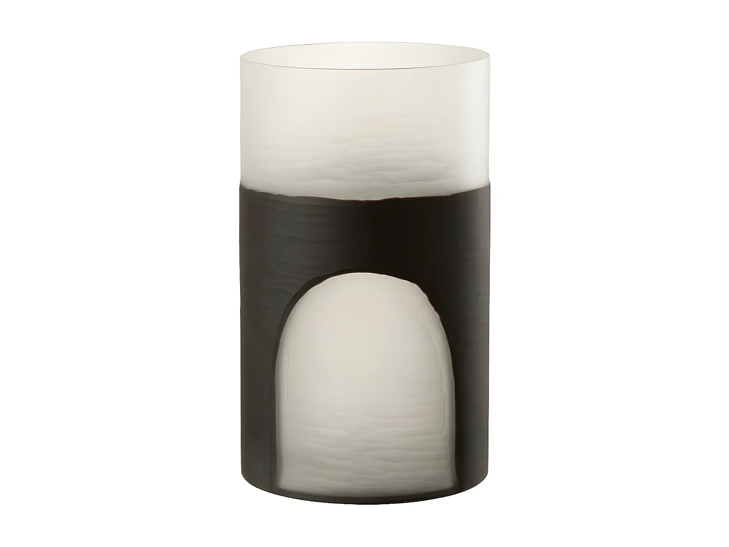 Vase Design "Circulo" 24cm Noir & Transparent