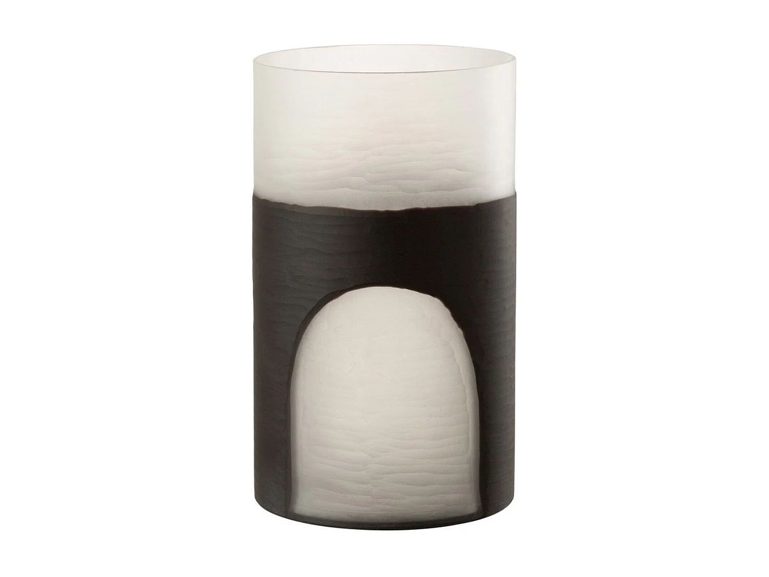 Vase Design "Circulo" 24cm Noir & Transparent