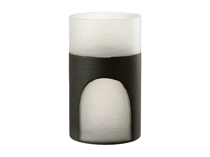 Vase Design "Circulo" 24cm Noir & Transparent