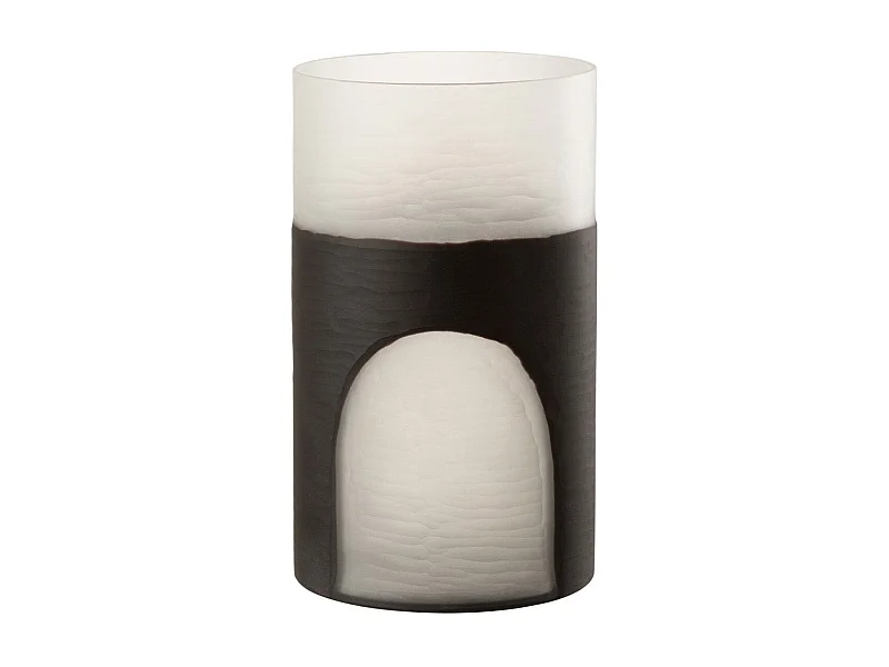 Vase Design "Circulo" 24cm Noir & Transparent