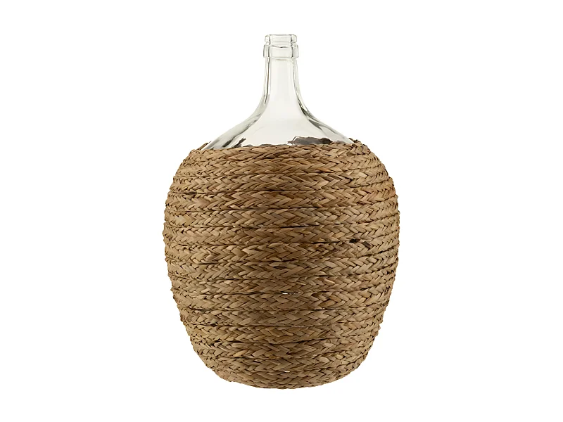 Vase Déco en Verre "Couvert" 53cm Naturel