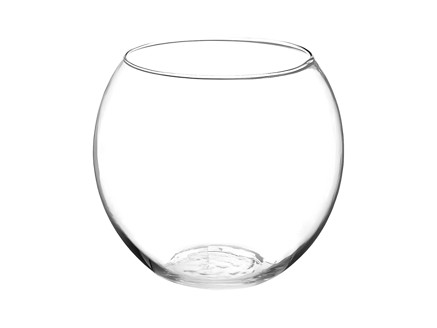 Vase en Verre "Boule" 19cm Transparent