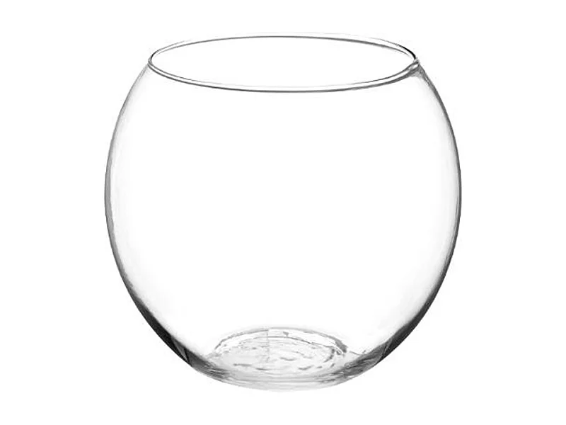 Vase en Verre "Boule" 19cm Transparent