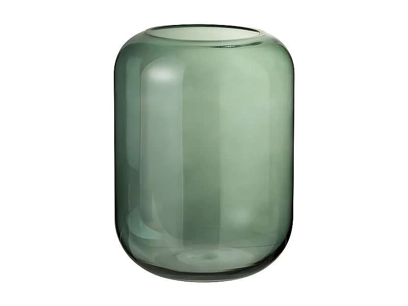 Vase Déco en Verre "Cylindre" 29cm Vert