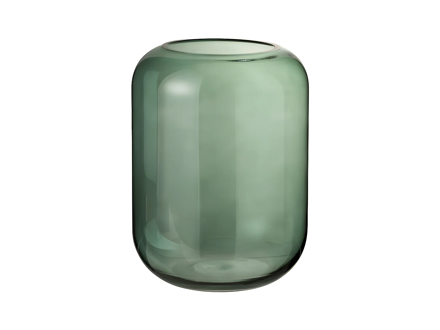Vase Déco en Verre "Cylindre" 29cm Vert