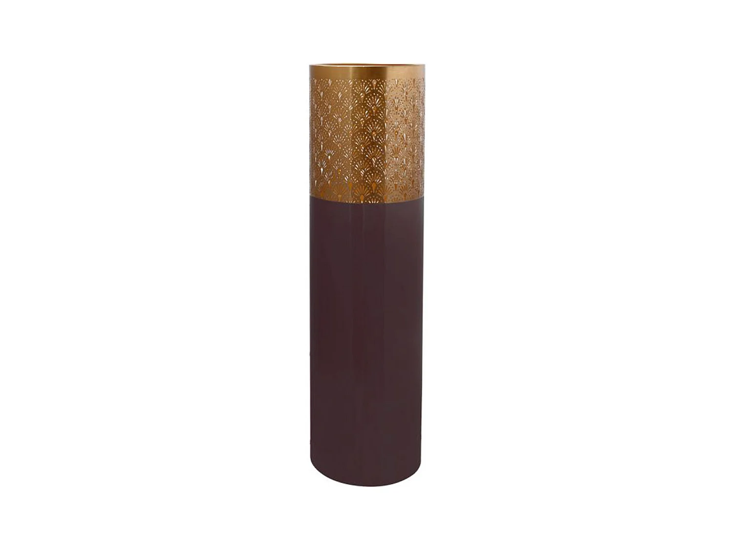 Vase Rond Design "Decoa" 90cm Violet & Or