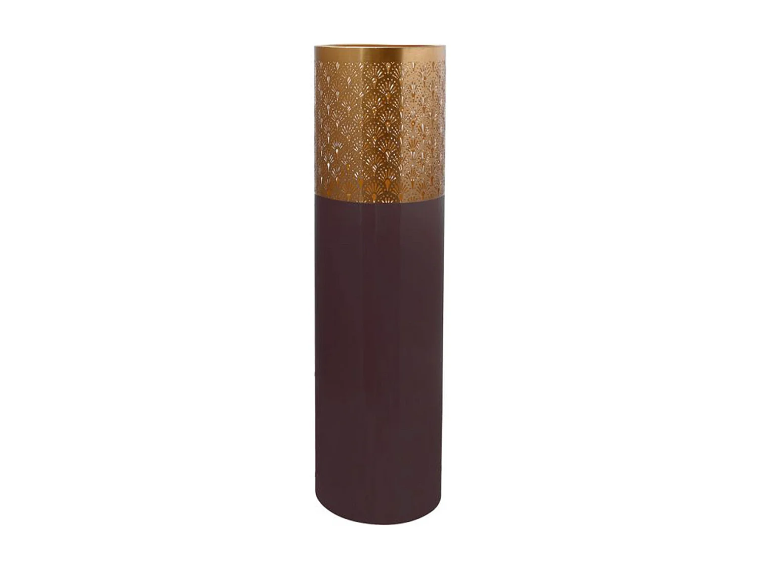 Vase Rond Design "Decoa" 90cm Violet & Or
