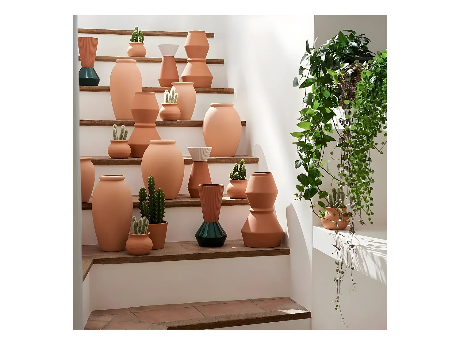 Vase Design Terre Cuite "Alicante" 30cm Terracotta