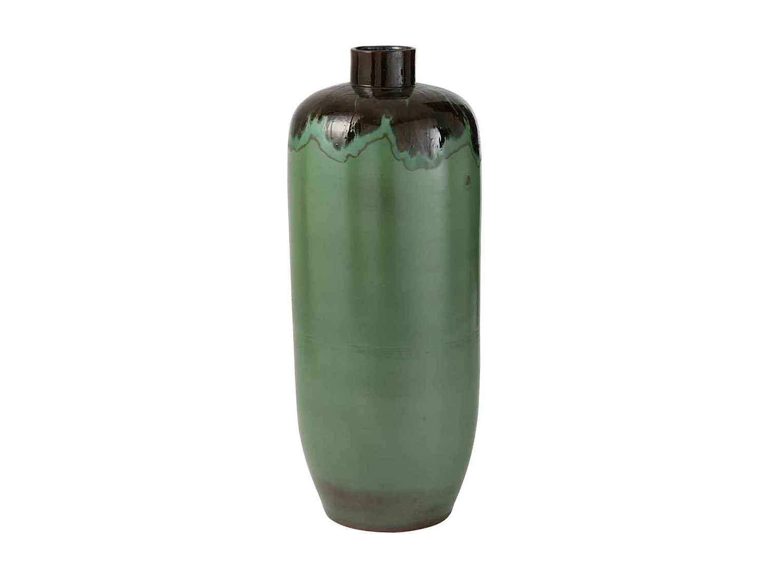 Vaso alto in ceramica verde 33x89cm