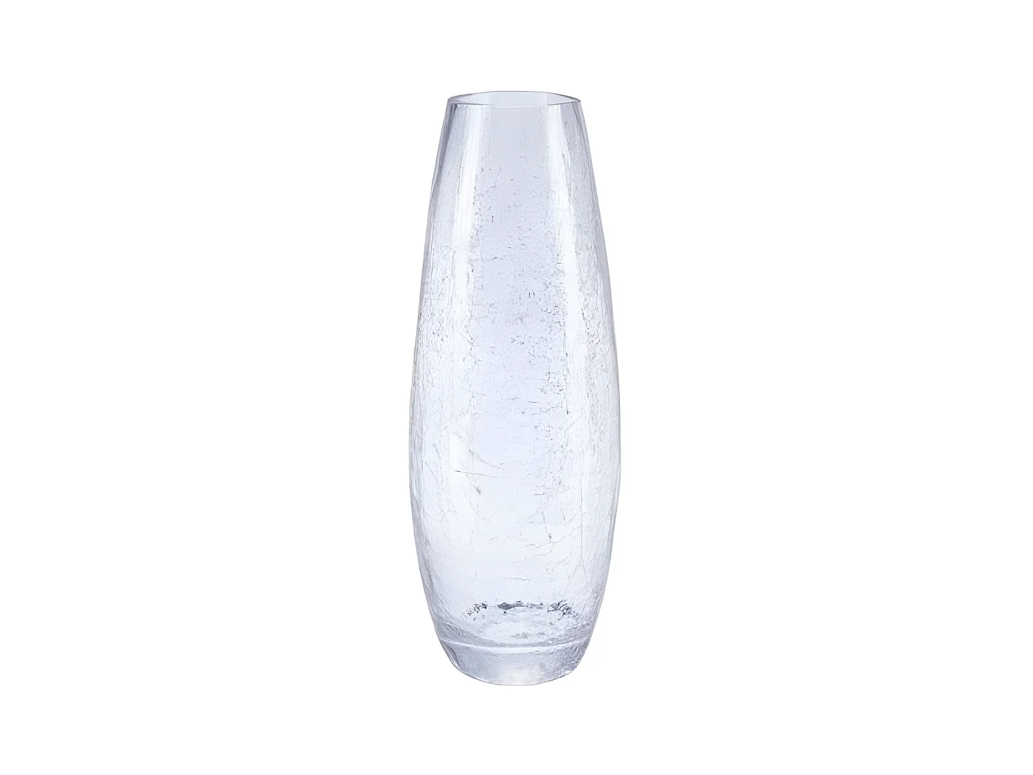 Vase en Verre "Craquelé" 40cm Transparent