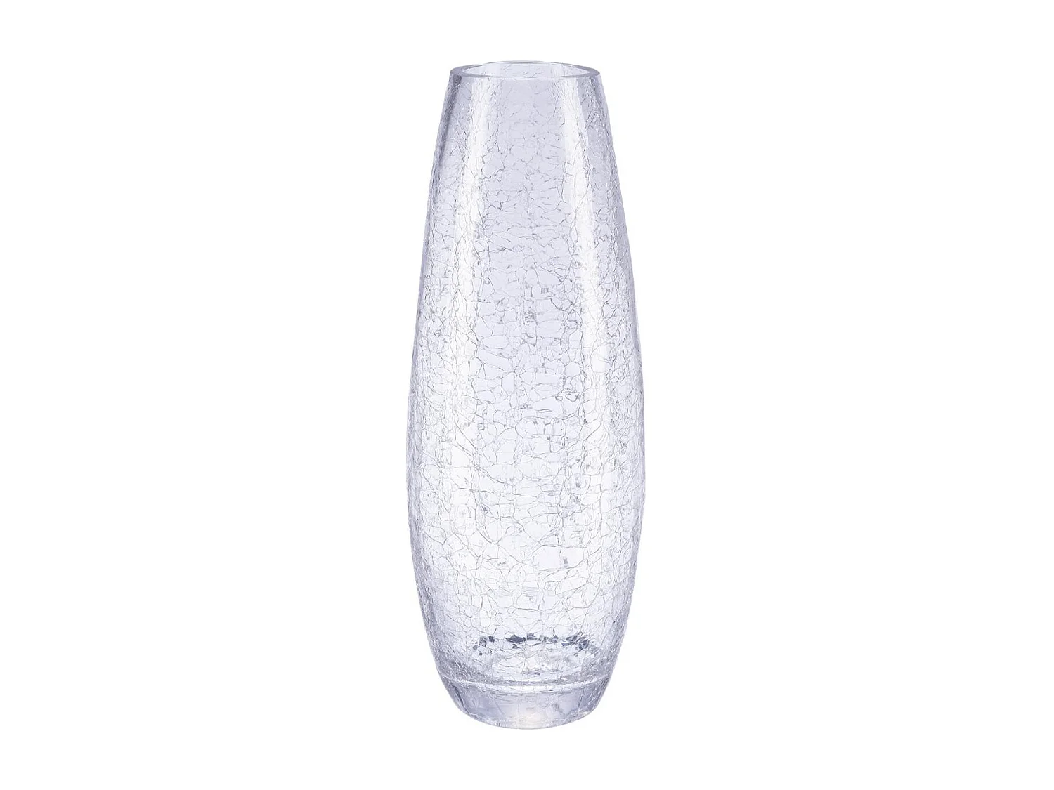 Vase en Verre "Craquelé" 40cm Transparent