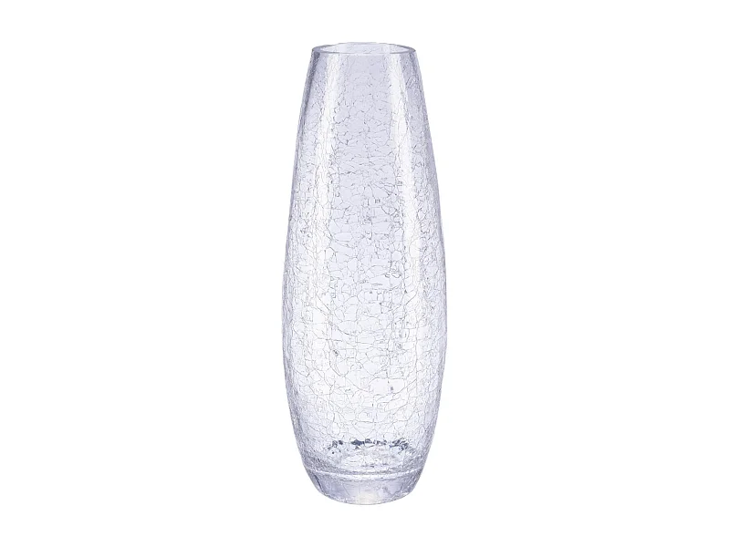 Vase en Verre "Craquelé" 40cm Transparent