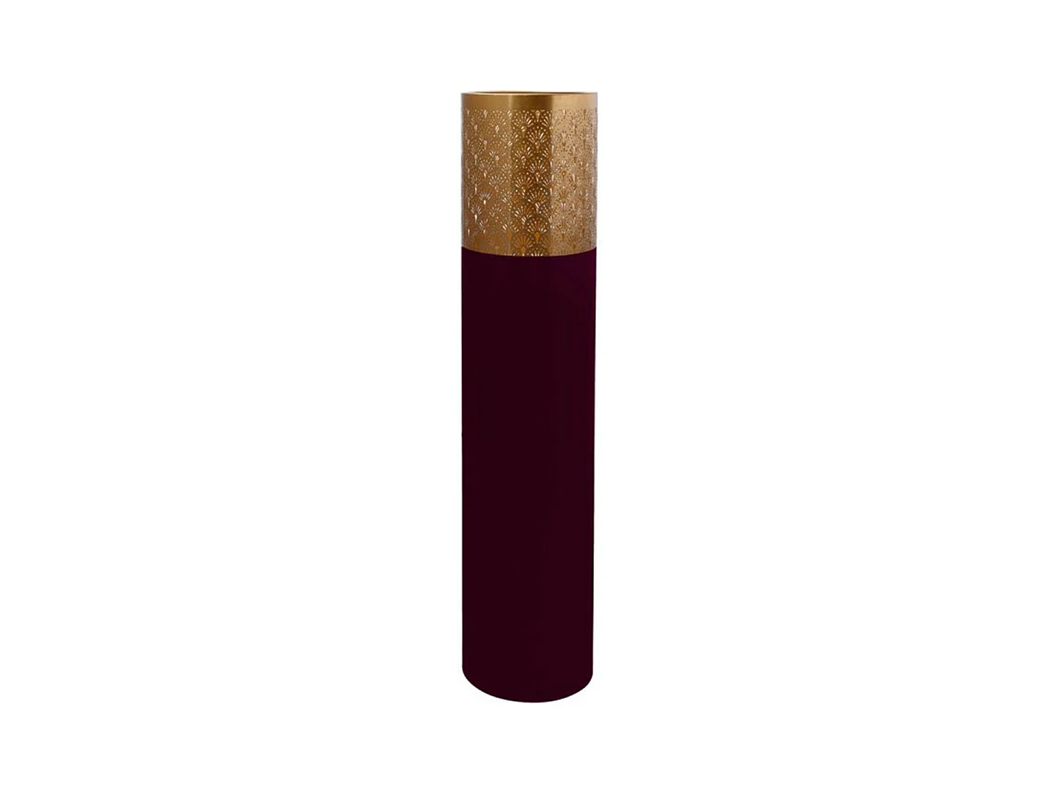 Vase Rond Design "Decoa" 121cm Violet & Or