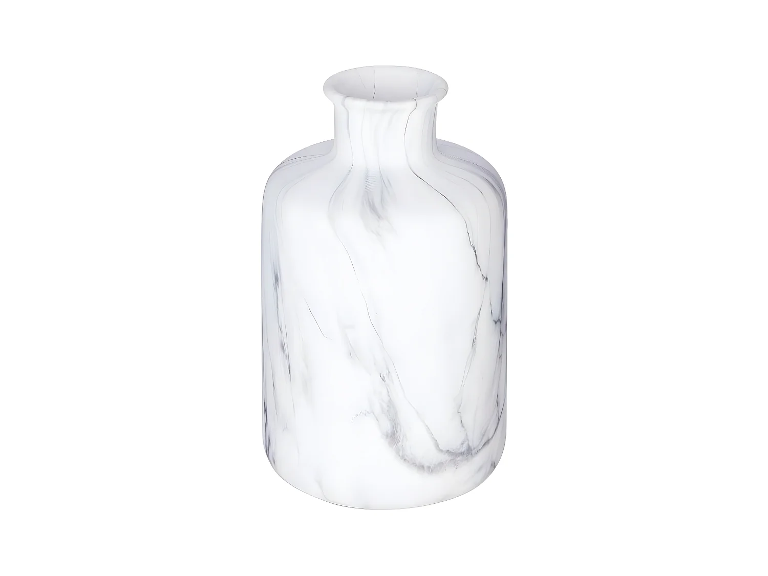 Vase Déco Effet Marbre "Soa" 17cm Blanc