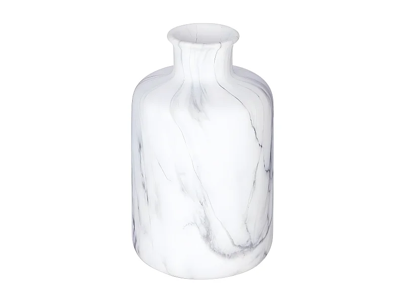 Vase Déco Effet Marbre "Soa" 17cm Blanc