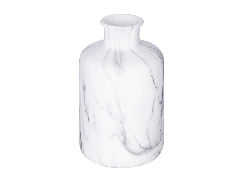 Vase Déco Effet Marbre "Soa" 17cm Blanc