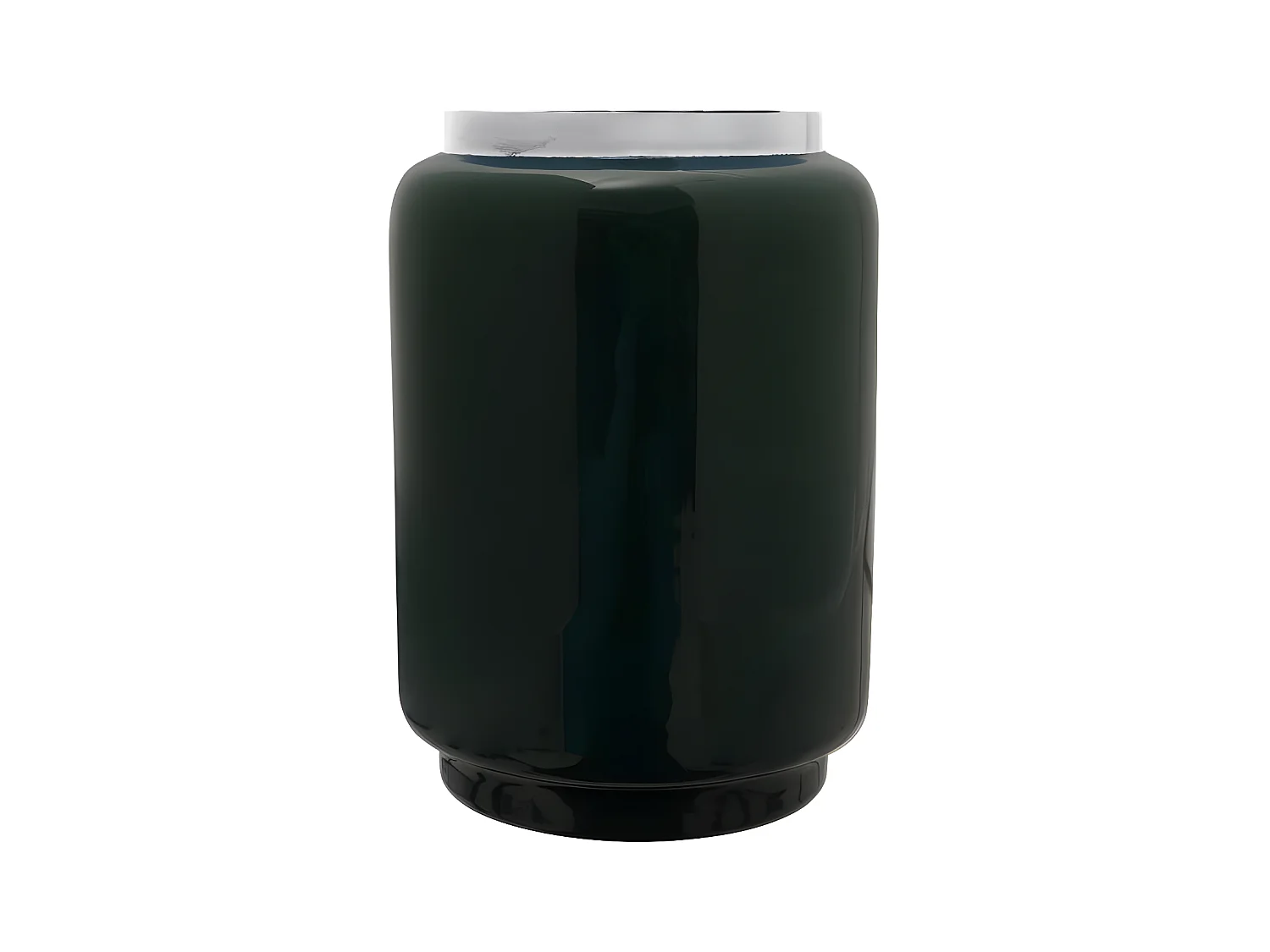 Vase en Fer Design "Ulte" 20cm Vert & Argent